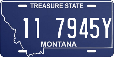 MT license plate 117945Y