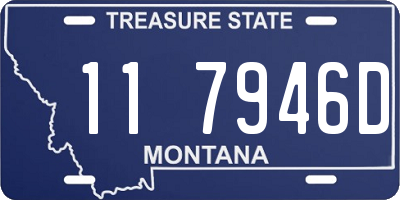 MT license plate 117946D