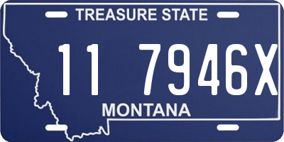 MT license plate 117946X