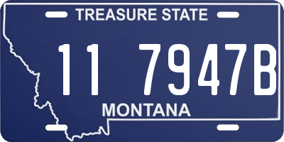MT license plate 117947B