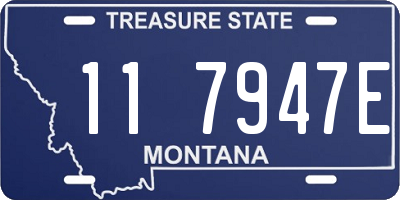 MT license plate 117947E