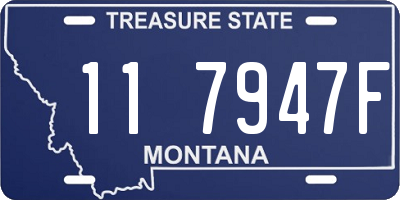 MT license plate 117947F