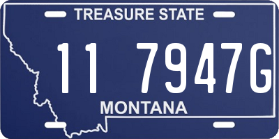 MT license plate 117947G