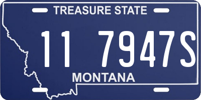 MT license plate 117947S