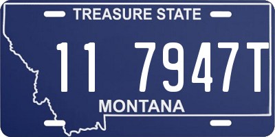 MT license plate 117947T