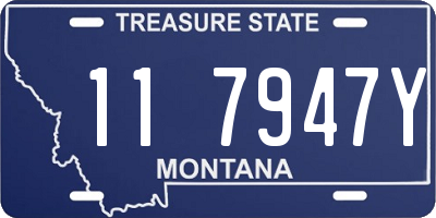 MT license plate 117947Y