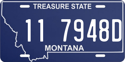 MT license plate 117948D