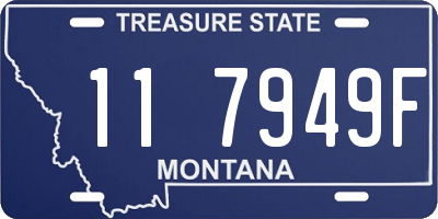 MT license plate 117949F