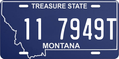 MT license plate 117949T