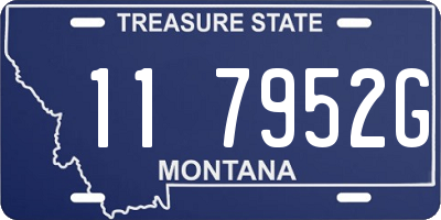 MT license plate 117952G