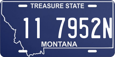 MT license plate 117952N