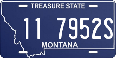 MT license plate 117952S