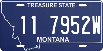 MT license plate 117952W