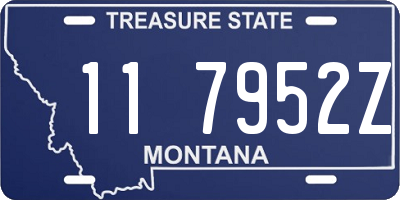 MT license plate 117952Z