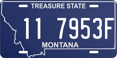 MT license plate 117953F