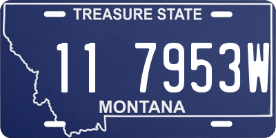 MT license plate 117953W