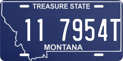 MT license plate 117954T