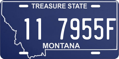 MT license plate 117955F