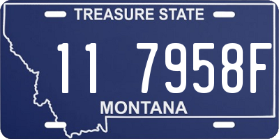 MT license plate 117958F
