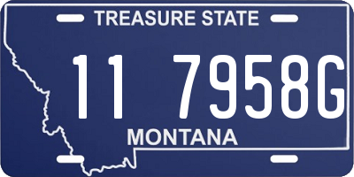 MT license plate 117958G