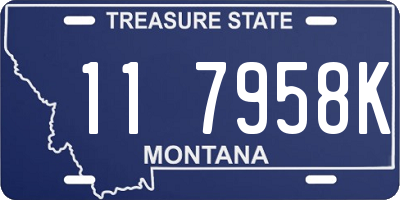 MT license plate 117958K