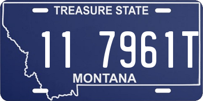 MT license plate 117961T