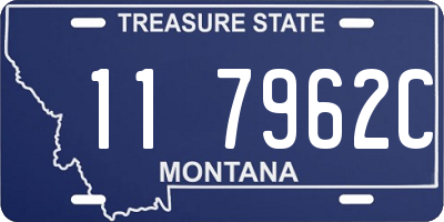 MT license plate 117962C