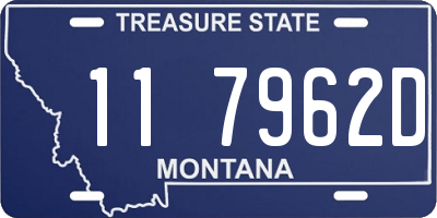 MT license plate 117962D