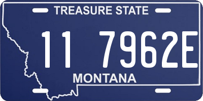MT license plate 117962E
