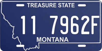MT license plate 117962F