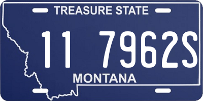 MT license plate 117962S
