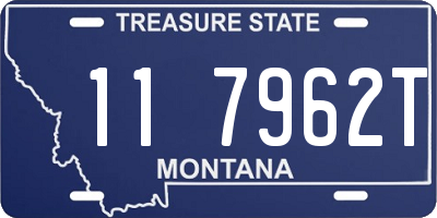 MT license plate 117962T