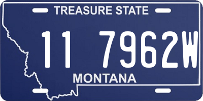 MT license plate 117962W