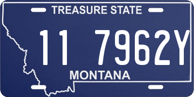 MT license plate 117962Y