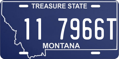 MT license plate 117966T
