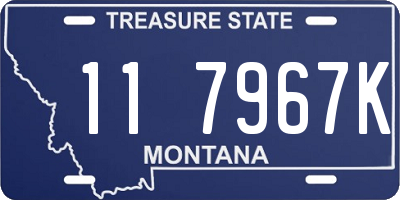 MT license plate 117967K
