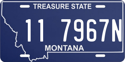 MT license plate 117967N
