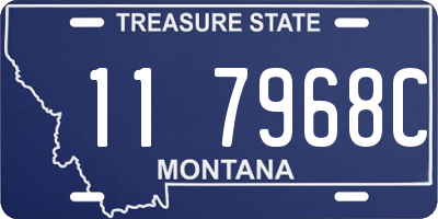 MT license plate 117968C