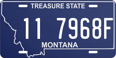 MT license plate 117968F