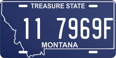MT license plate 117969F