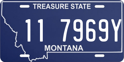 MT license plate 117969Y