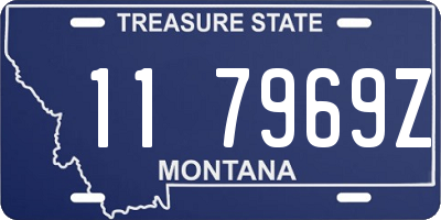 MT license plate 117969Z
