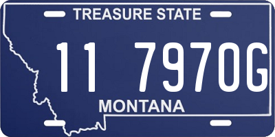 MT license plate 117970G