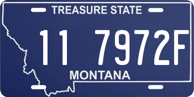 MT license plate 117972F