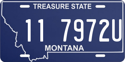 MT license plate 117972U