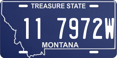 MT license plate 117972W