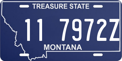 MT license plate 117972Z
