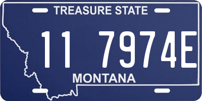 MT license plate 117974E