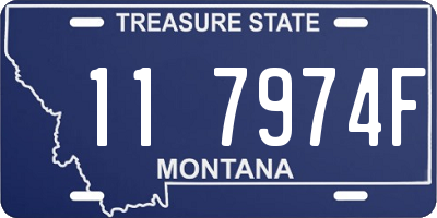 MT license plate 117974F