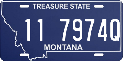 MT license plate 117974Q